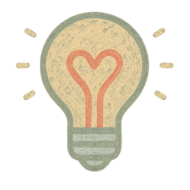 Illustration Clic et Craie d’une ampoule avec un cœur