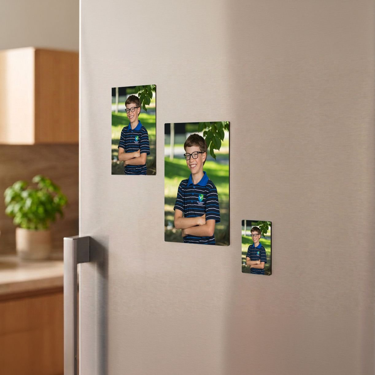 Aimants souples personnalisés avec une photo scolaire