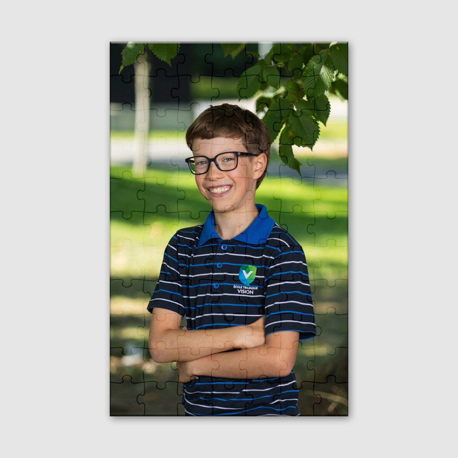 Casse-tête personnalisé de 120 morceaux avec une photo scolaire