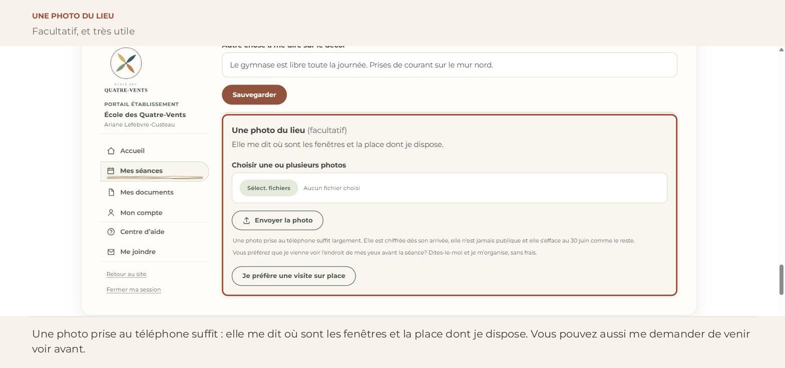 Capture d’écran — Une photo du lieu