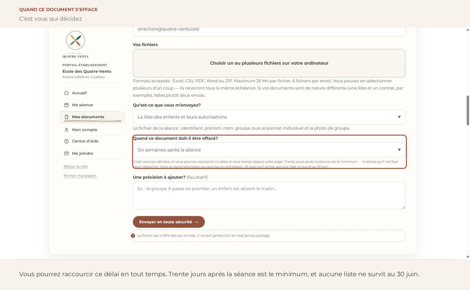 Capture d’écran — Quand ce document s’efface
