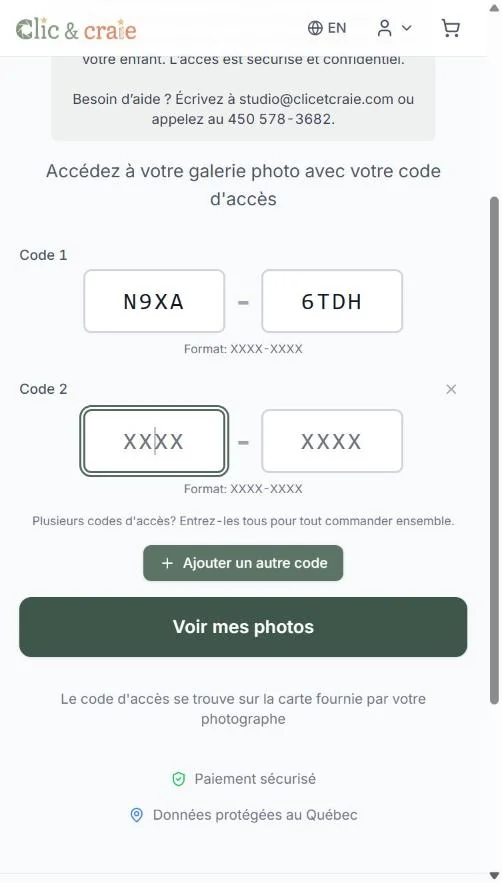 Ajouter un autre enfant — étape 4 du guide, sur téléphone