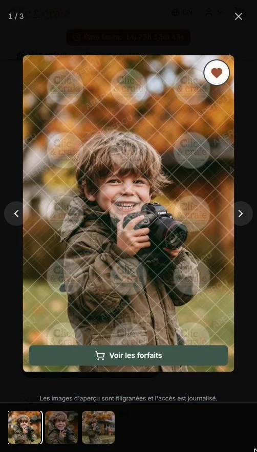Une photo mise en coup de cœur — étape 7 du guide, sur téléphone