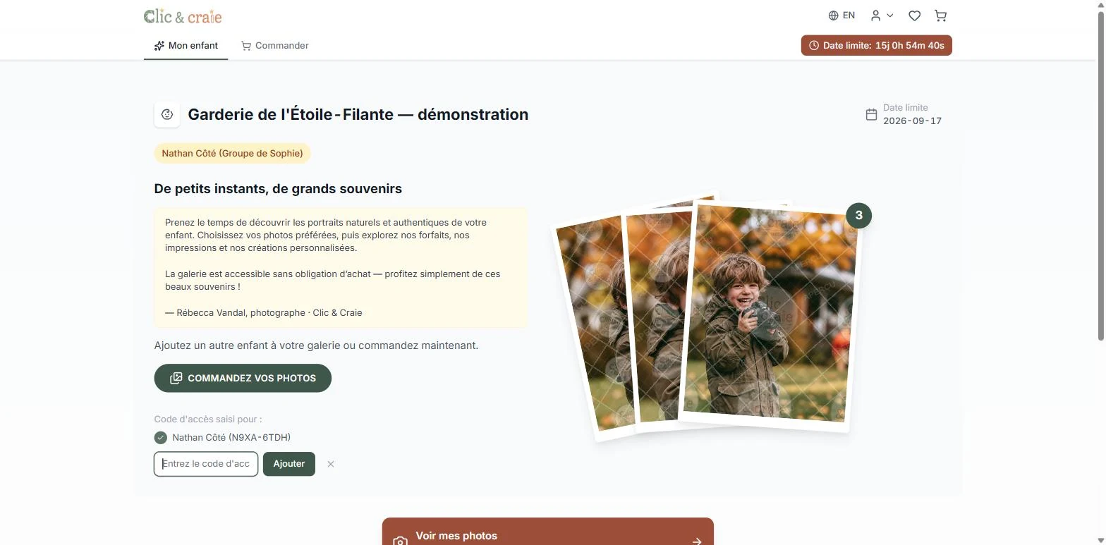 Ajouter un autre enfant — étape 4 du guide
