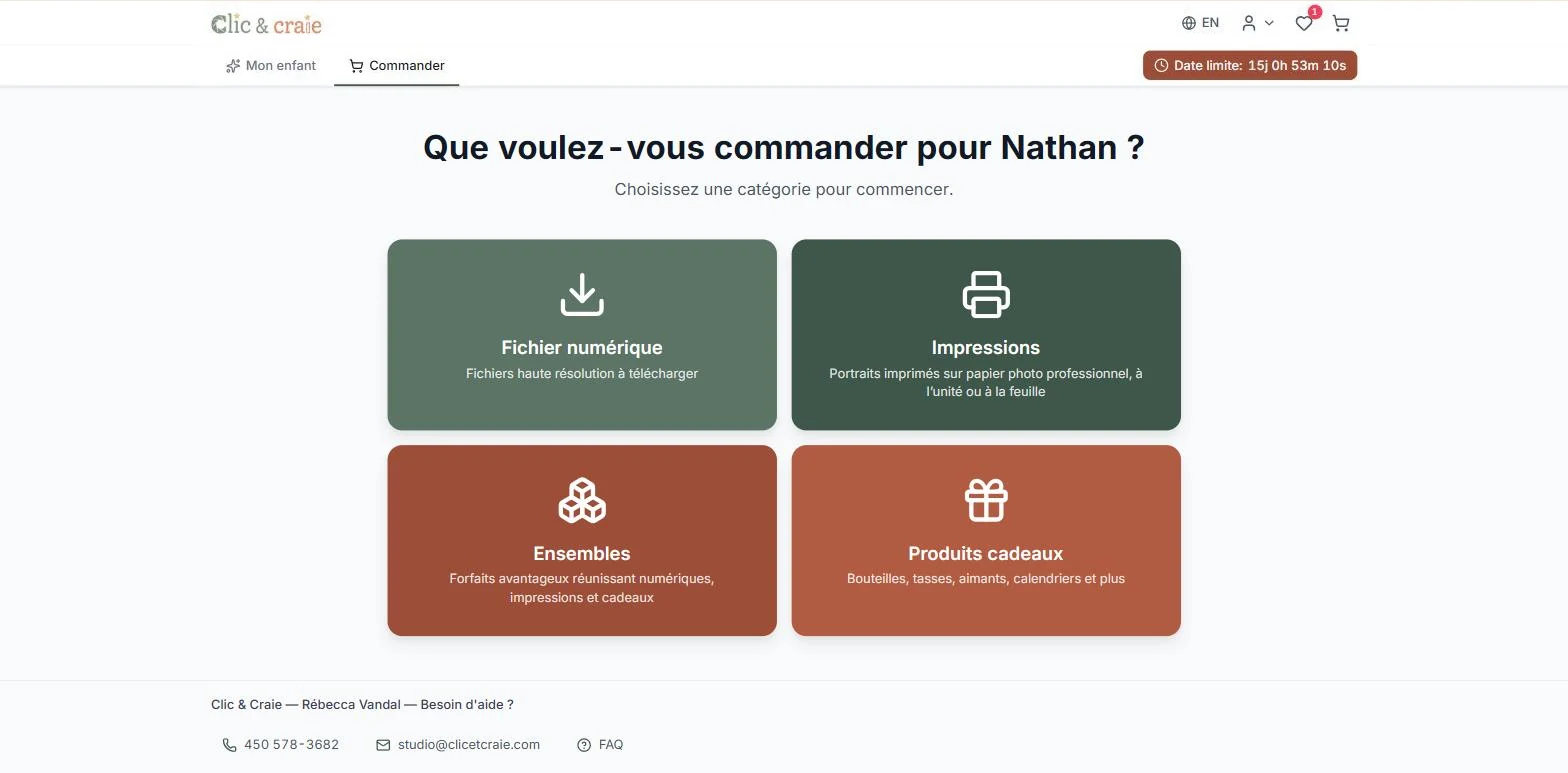 Les quatre catégories — étape 8 du guide