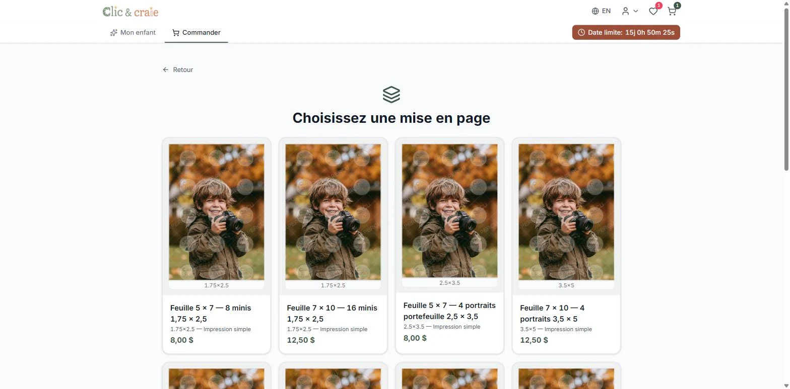 Les mises en page de feuille — étape 12 du guide