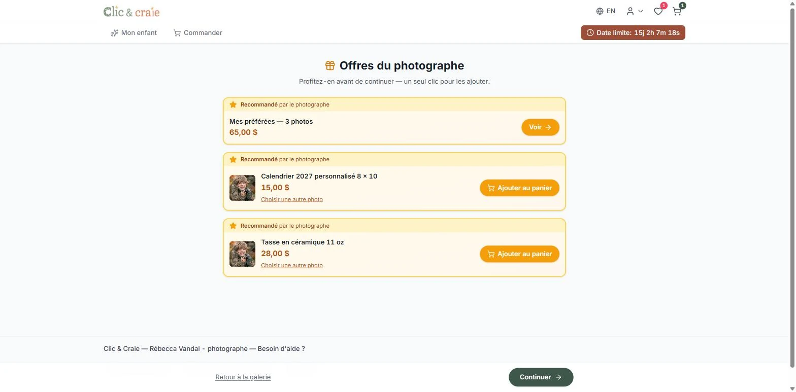 Les suggestions du photographe — étape 16 du guide