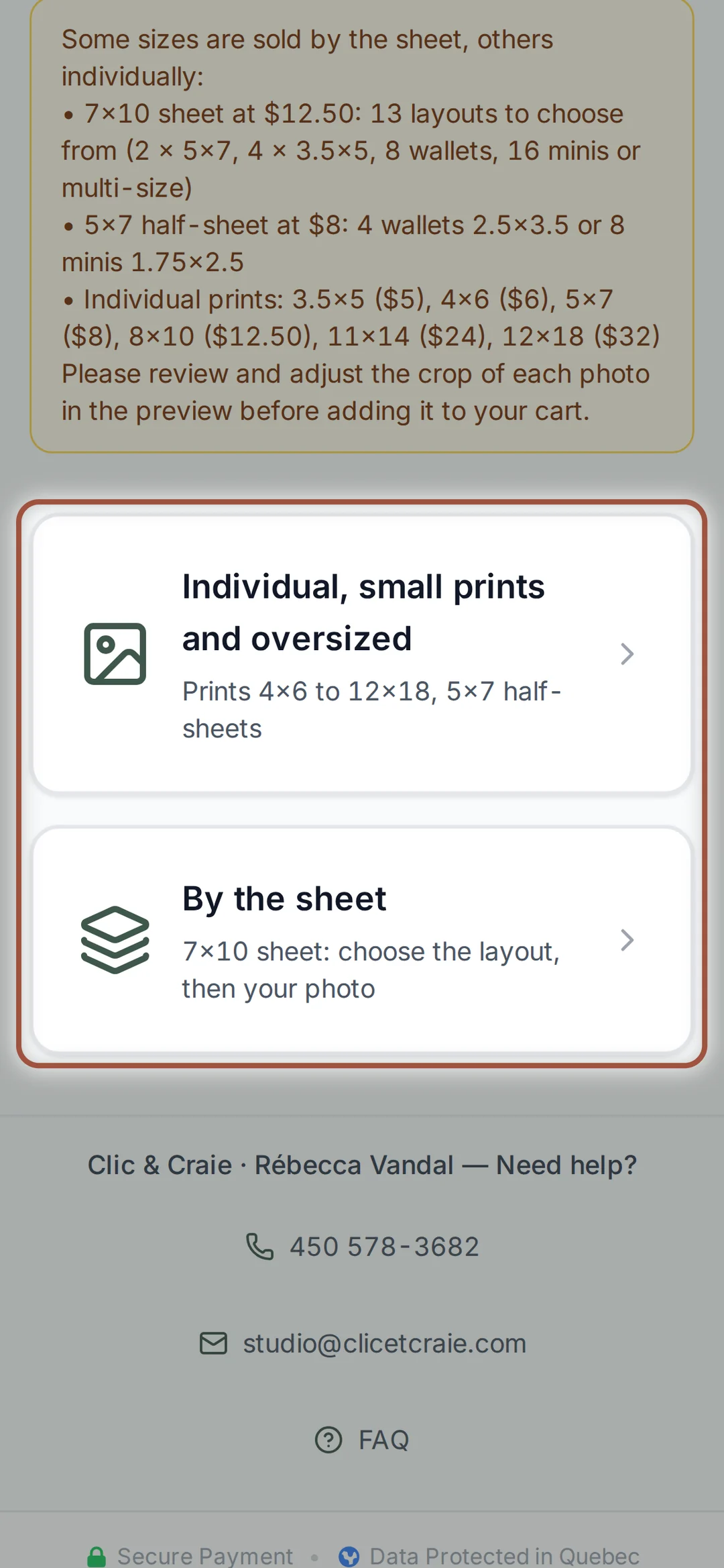 By the unit or by the sheet — step 12, on a phone