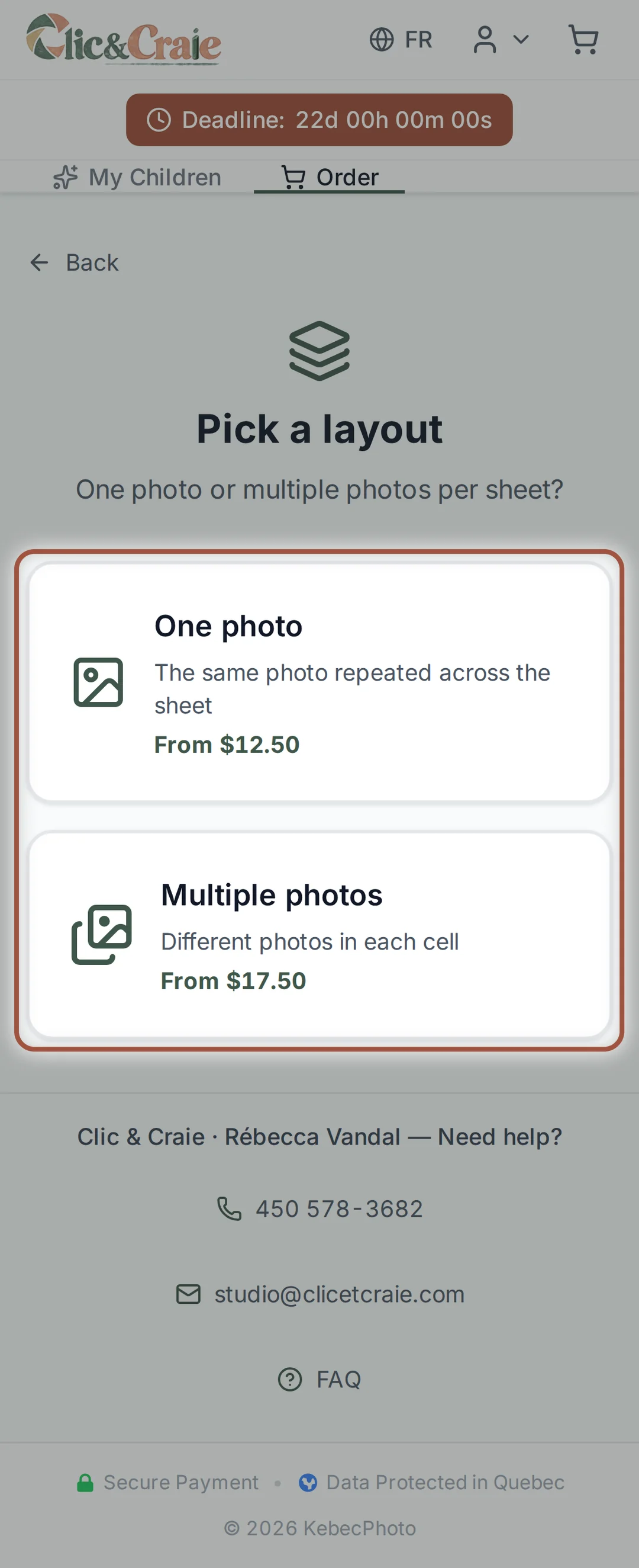The same photo or several — step 14, on a phone