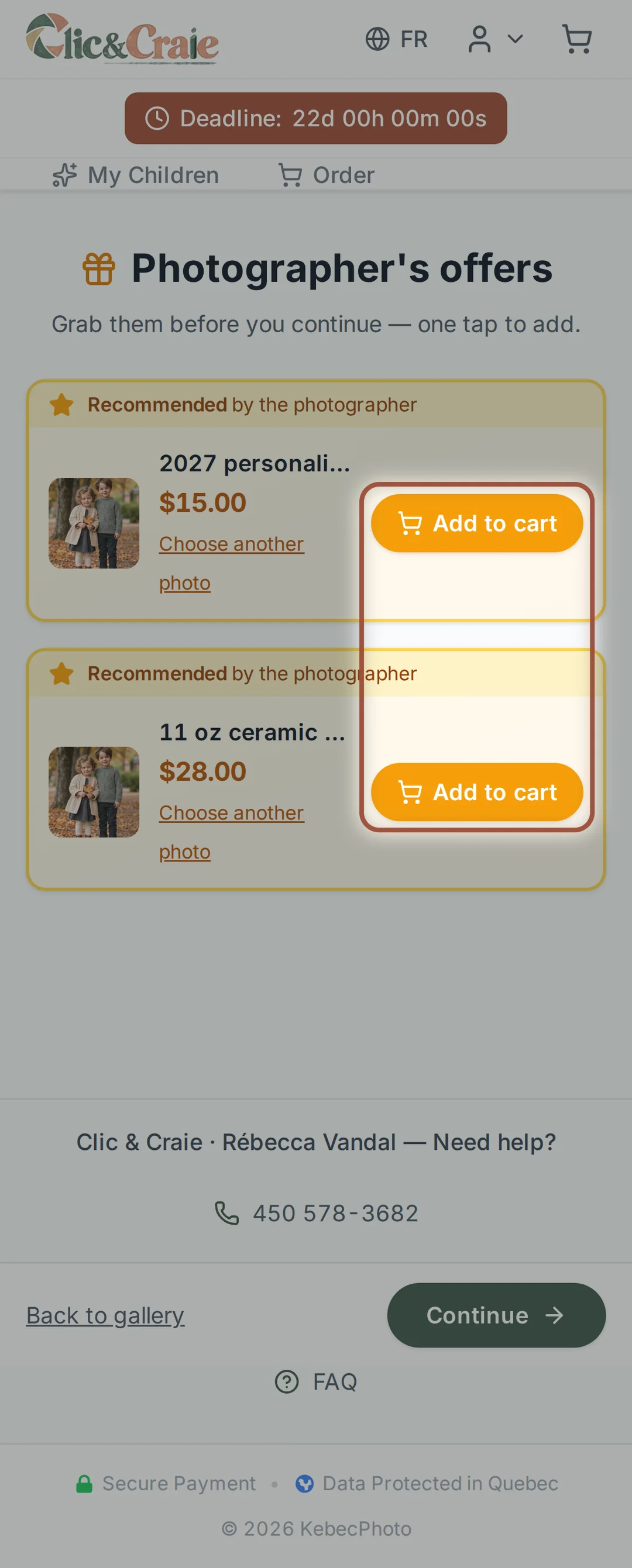 The photographer’s suggestions — step 24, on a phone