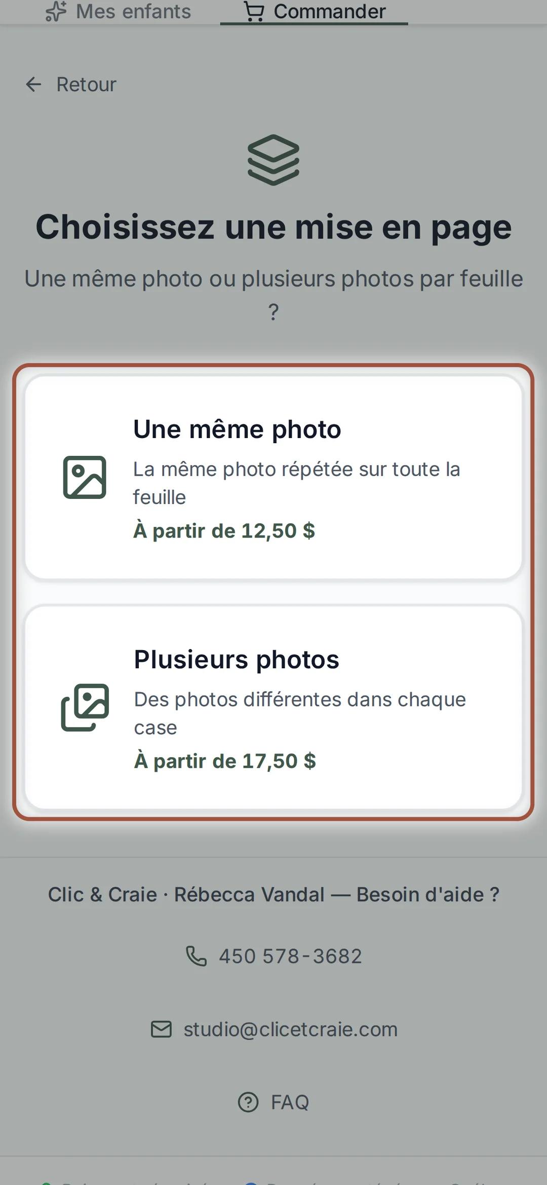 Une même photo ou plusieurs — étape 14, sur téléphone