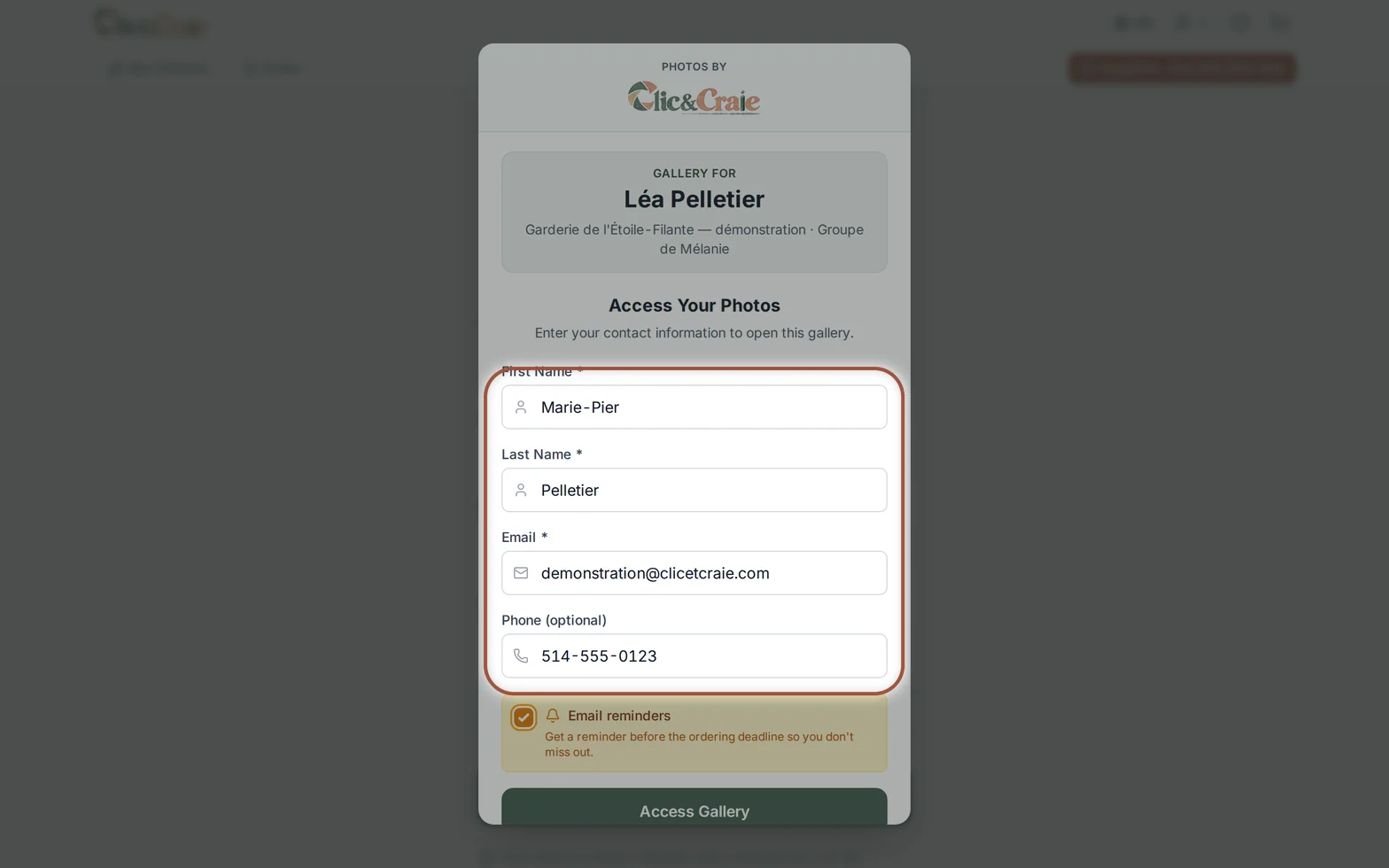 Your contact details — step 4